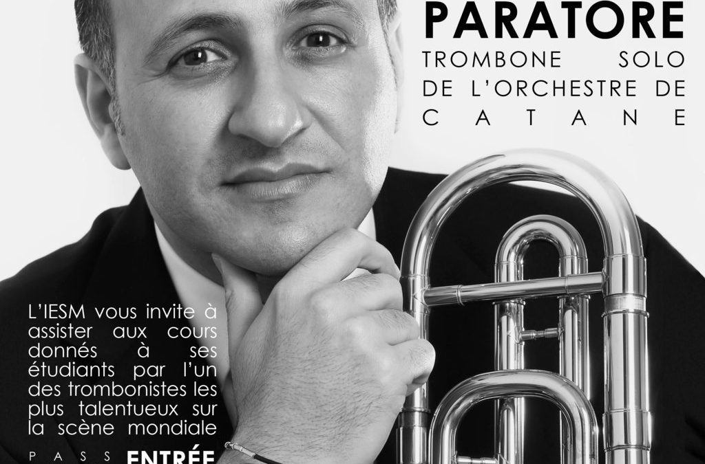 Samedi 12 février 2022 – masterclass de trombone avec VINCENZO PARATORE – trombone solo de l’orchestre de Catane