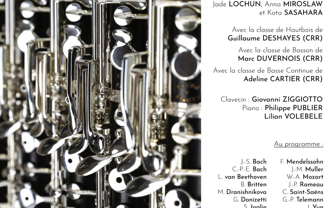 Résonnez Hautbois ! Conservatoire d’Aix-en-Provence – Mercredi 7 mai 2025 – 19h